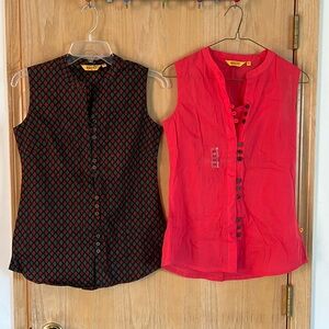 Bundle of Black and Red Women's Sleeveless Tops
